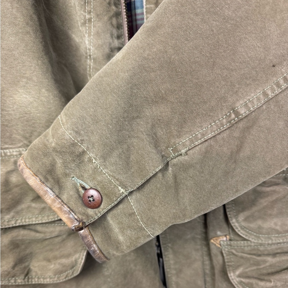 POLO Ralph Lauren Olive Canvas Hunting Shooting Jacket with Removable Lining XL - Picture 7 of 16